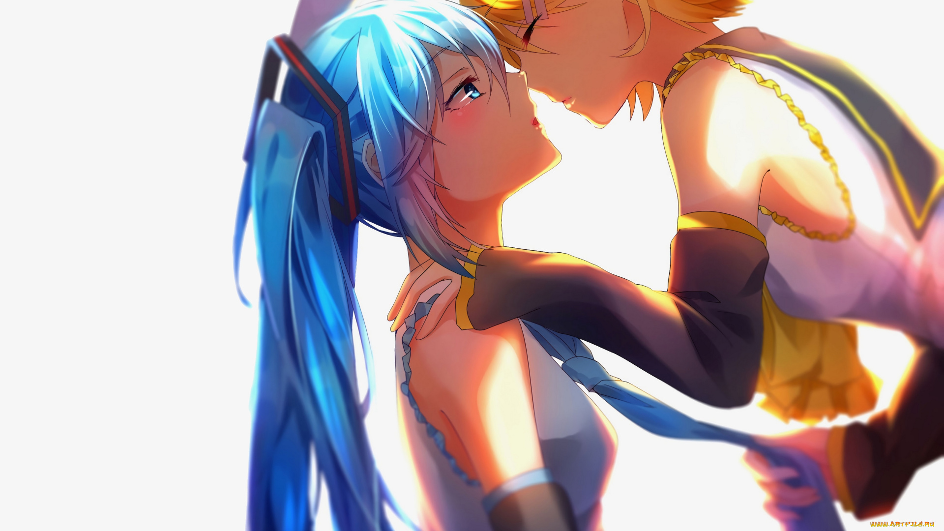 аниме, vocaloid, hatsune, miku, kagamine, rin