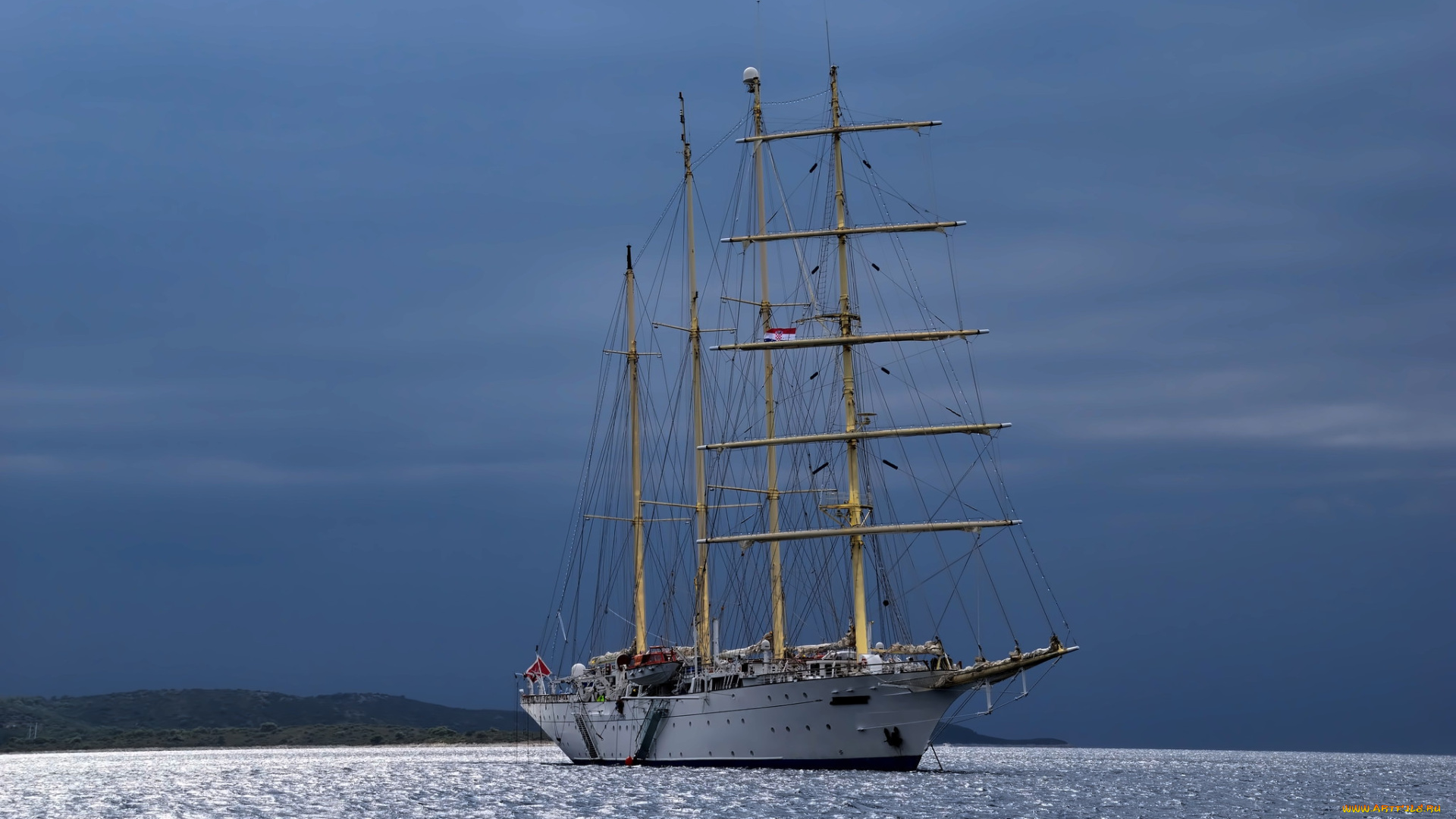 корабли, парусники, паруса, мачты