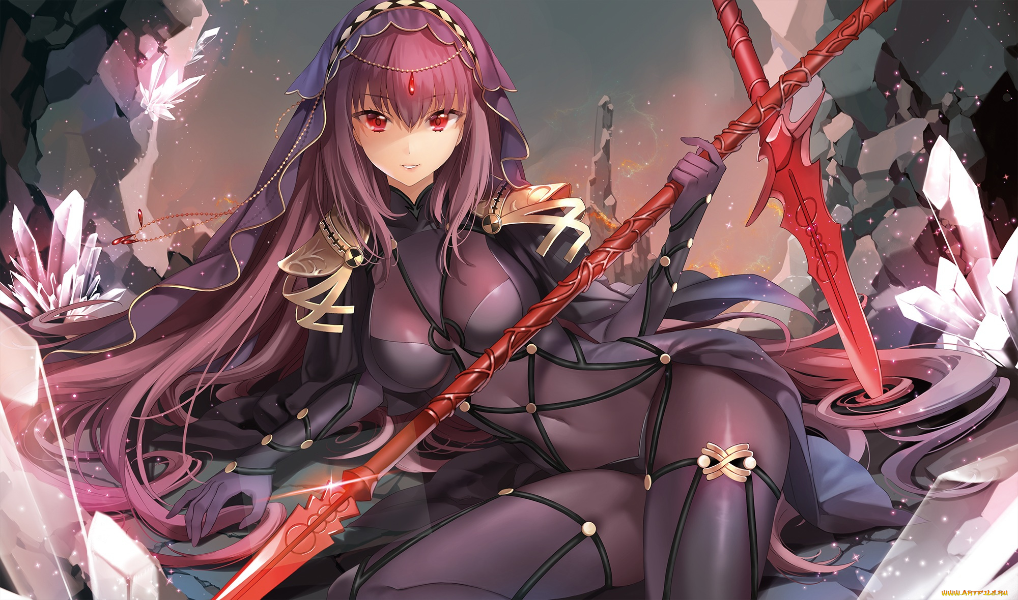 аниме, fate, stay, night, scathach