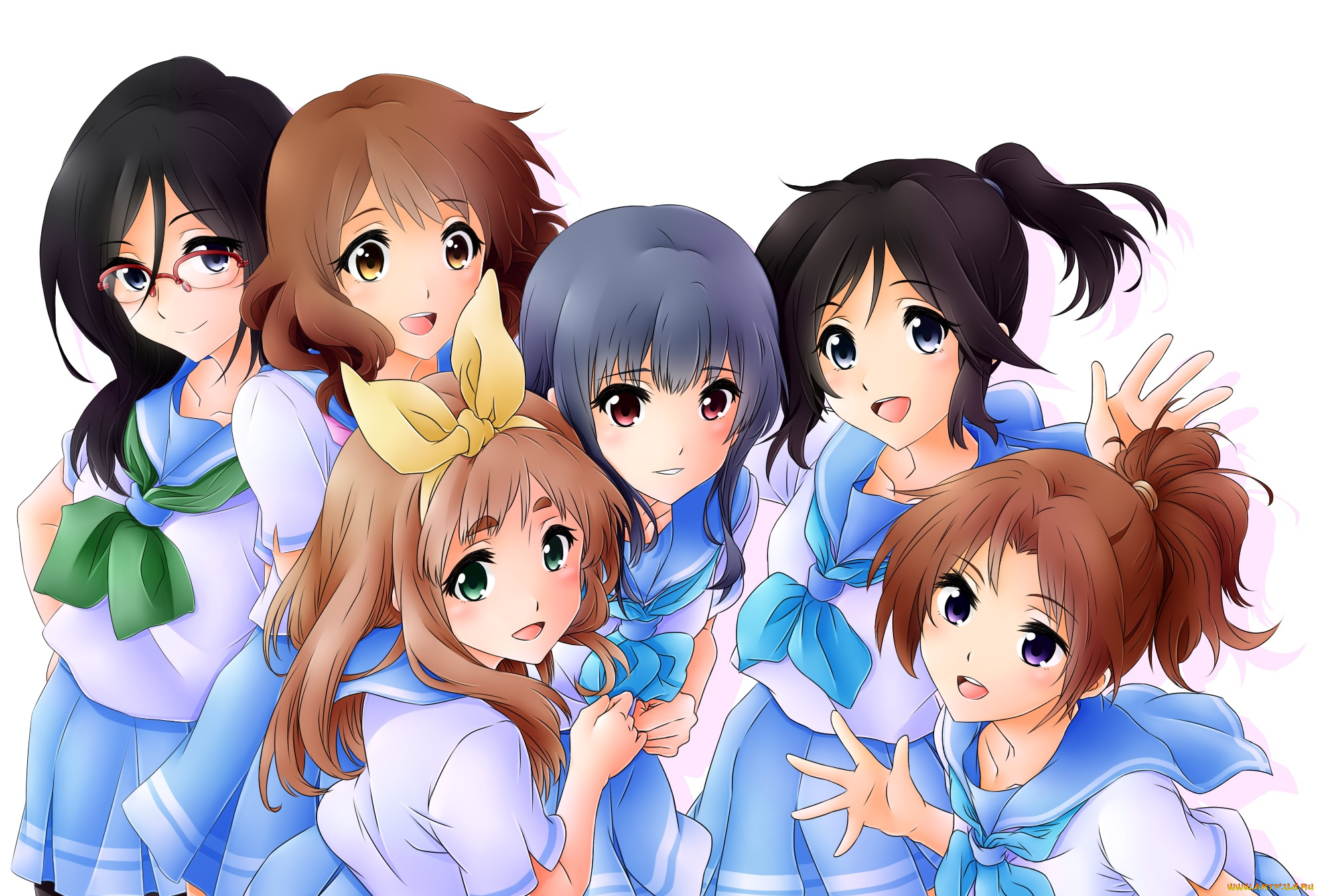 аниме, sound, horizon, девушки, взгляд, фон