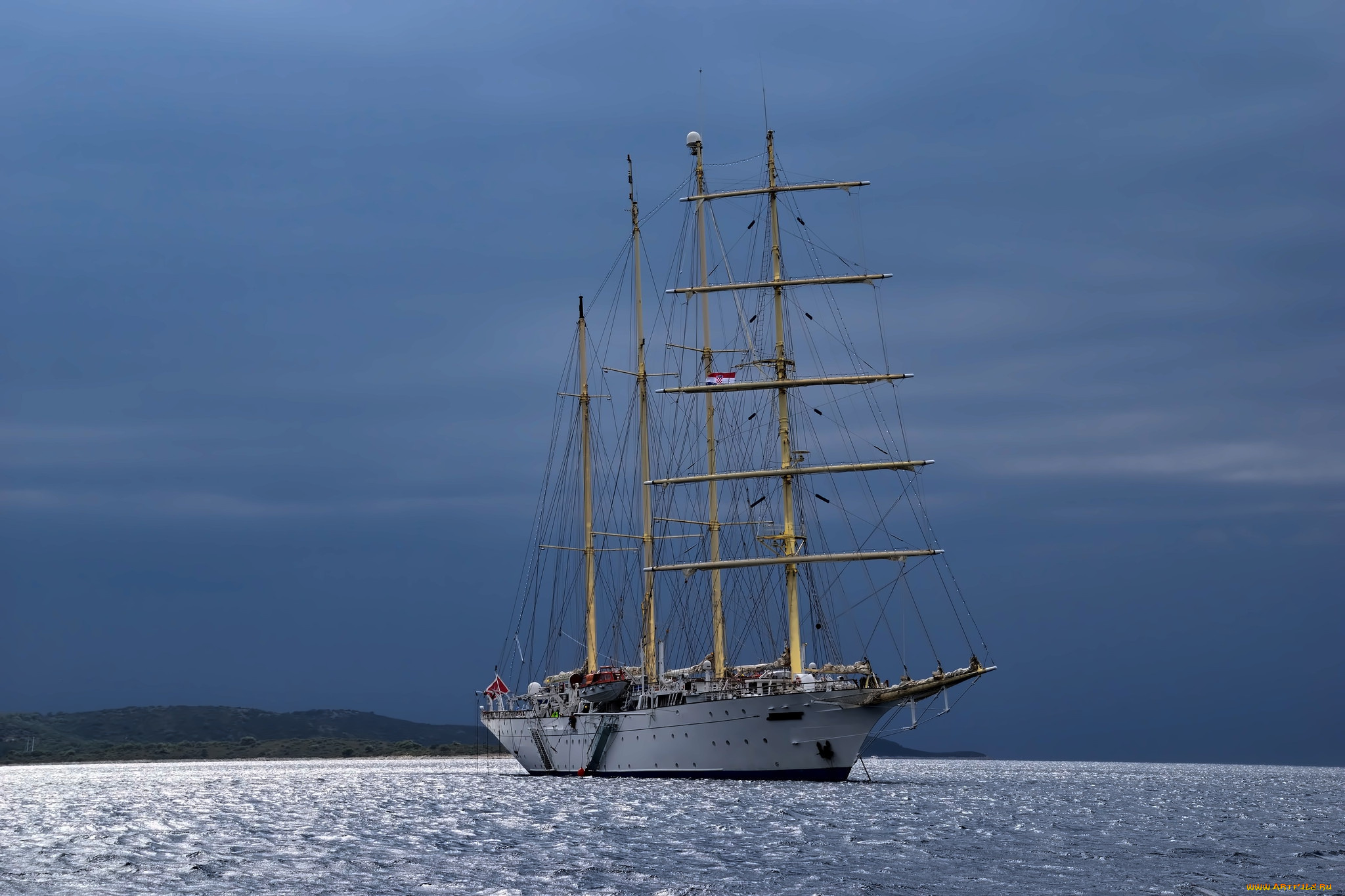 корабли, парусники, паруса, мачты