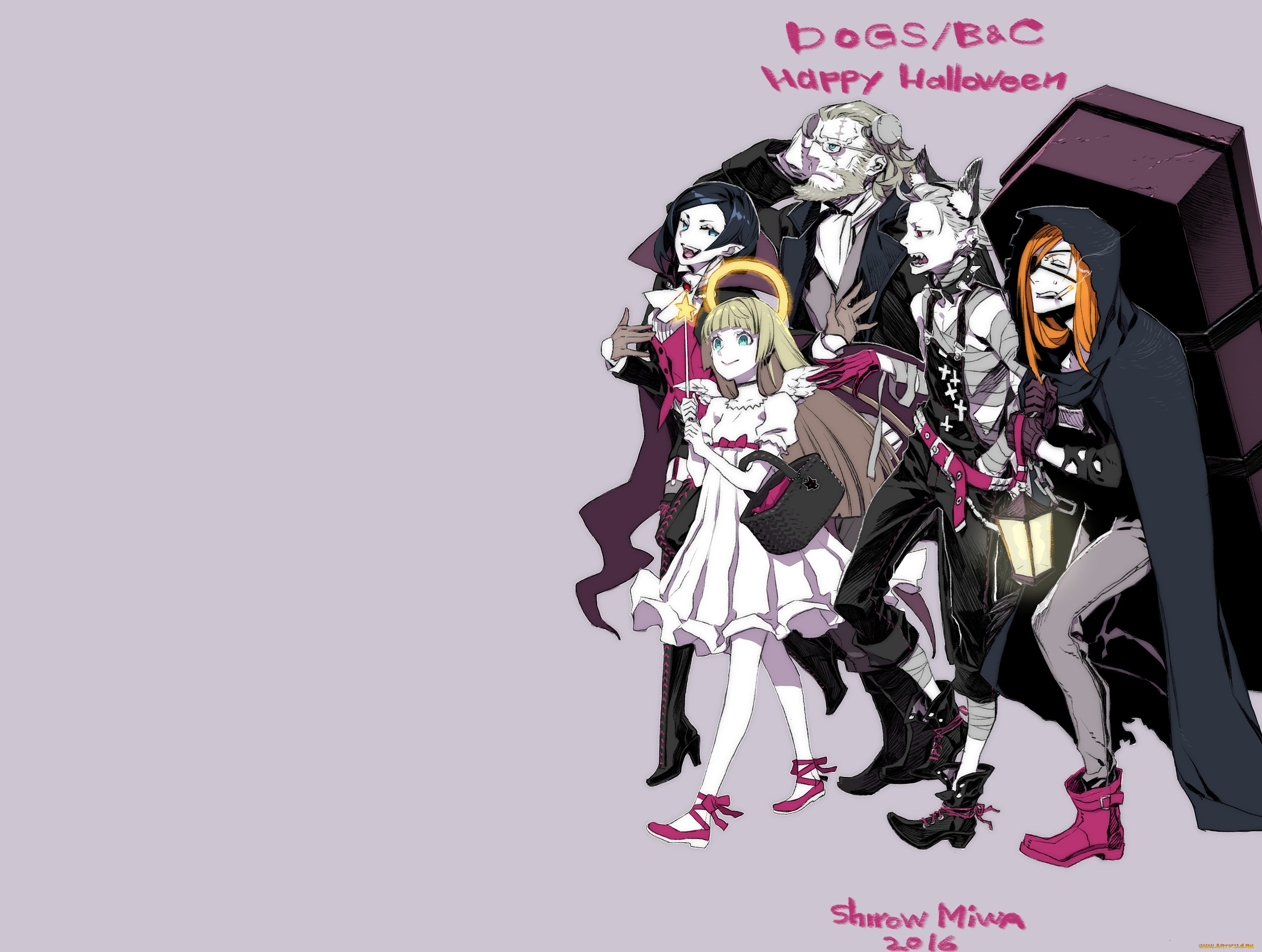 аниме, dogs, , bullets, &, carnage, персонажи