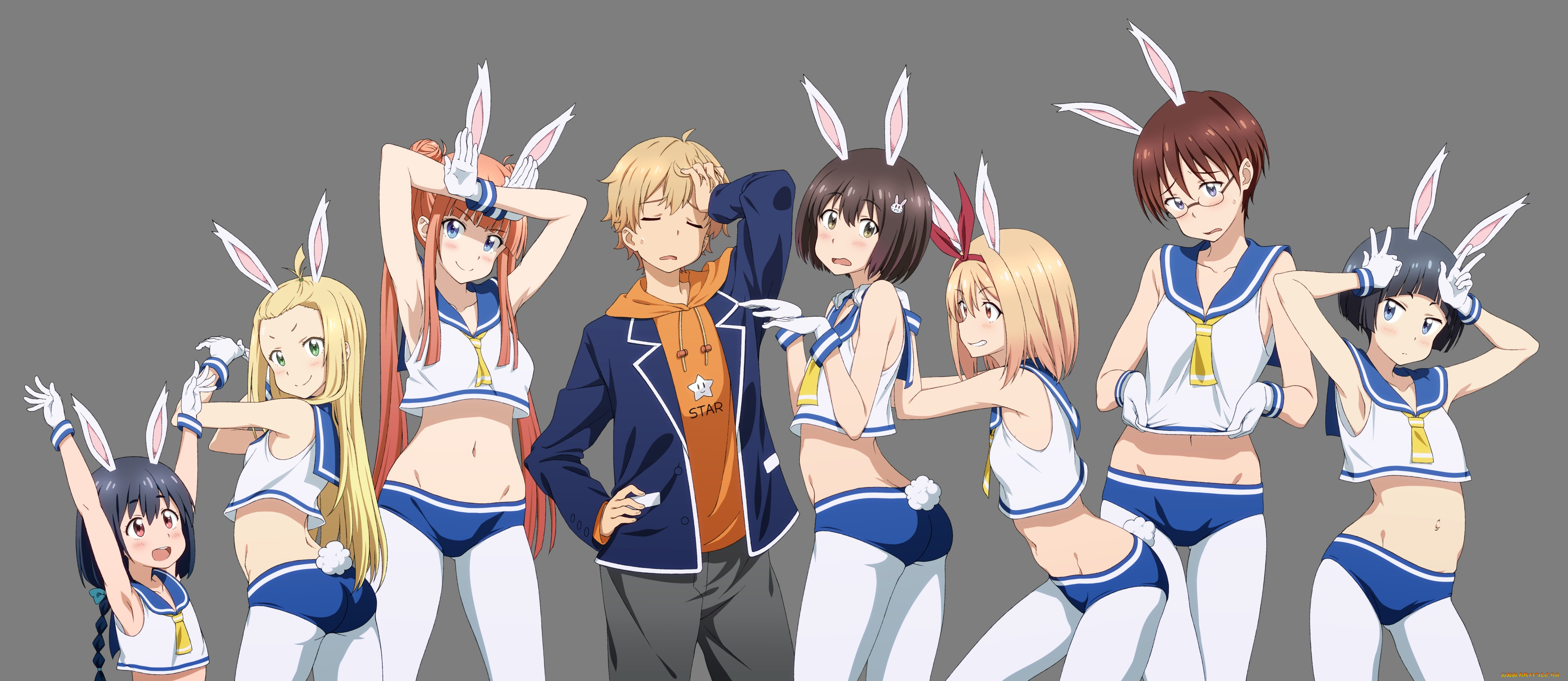 аниме, kono, bijutsubu, ni, wa, mondai, ga, aru, девушки, парень