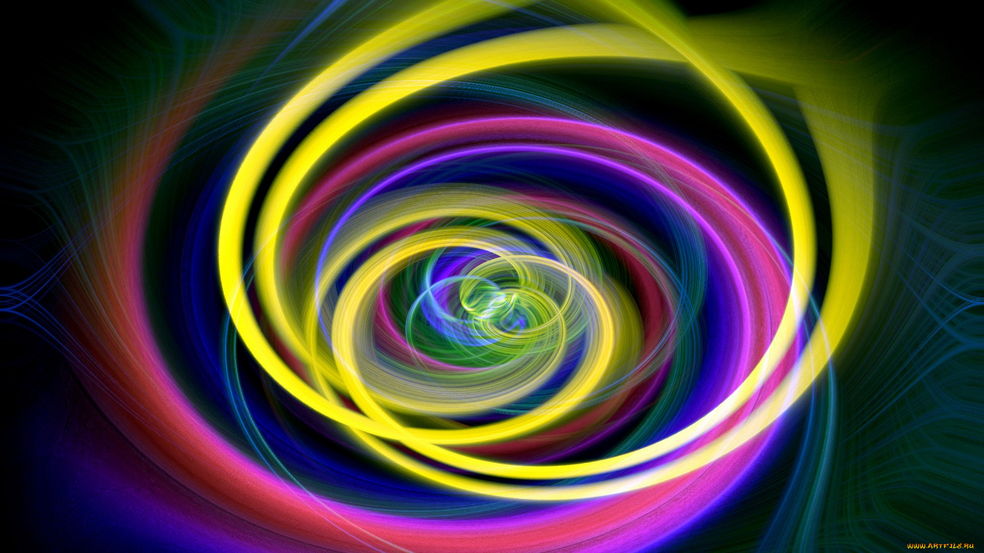 3д, графика, абстракция, , abstract, кольцо, линии, свет, узор, цвет