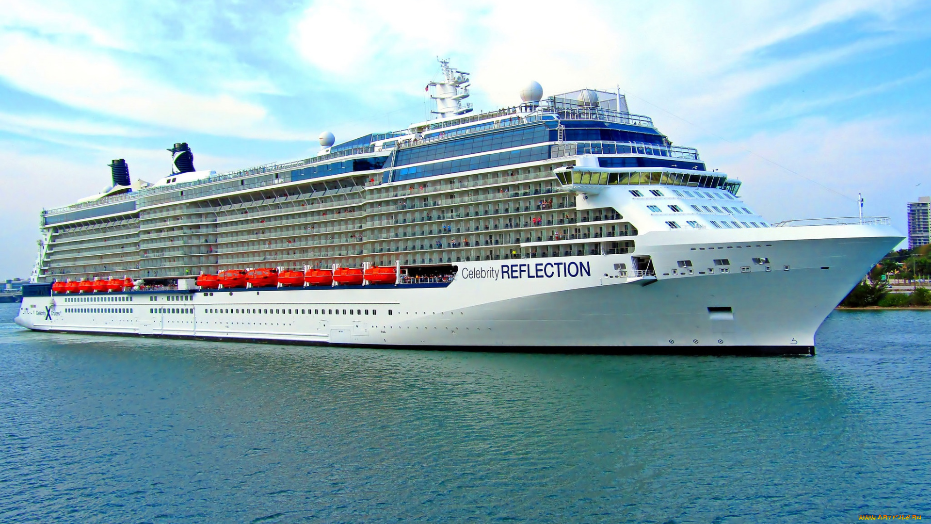 celebrity, reflection, корабли, лайнеры, лайнер, круиз