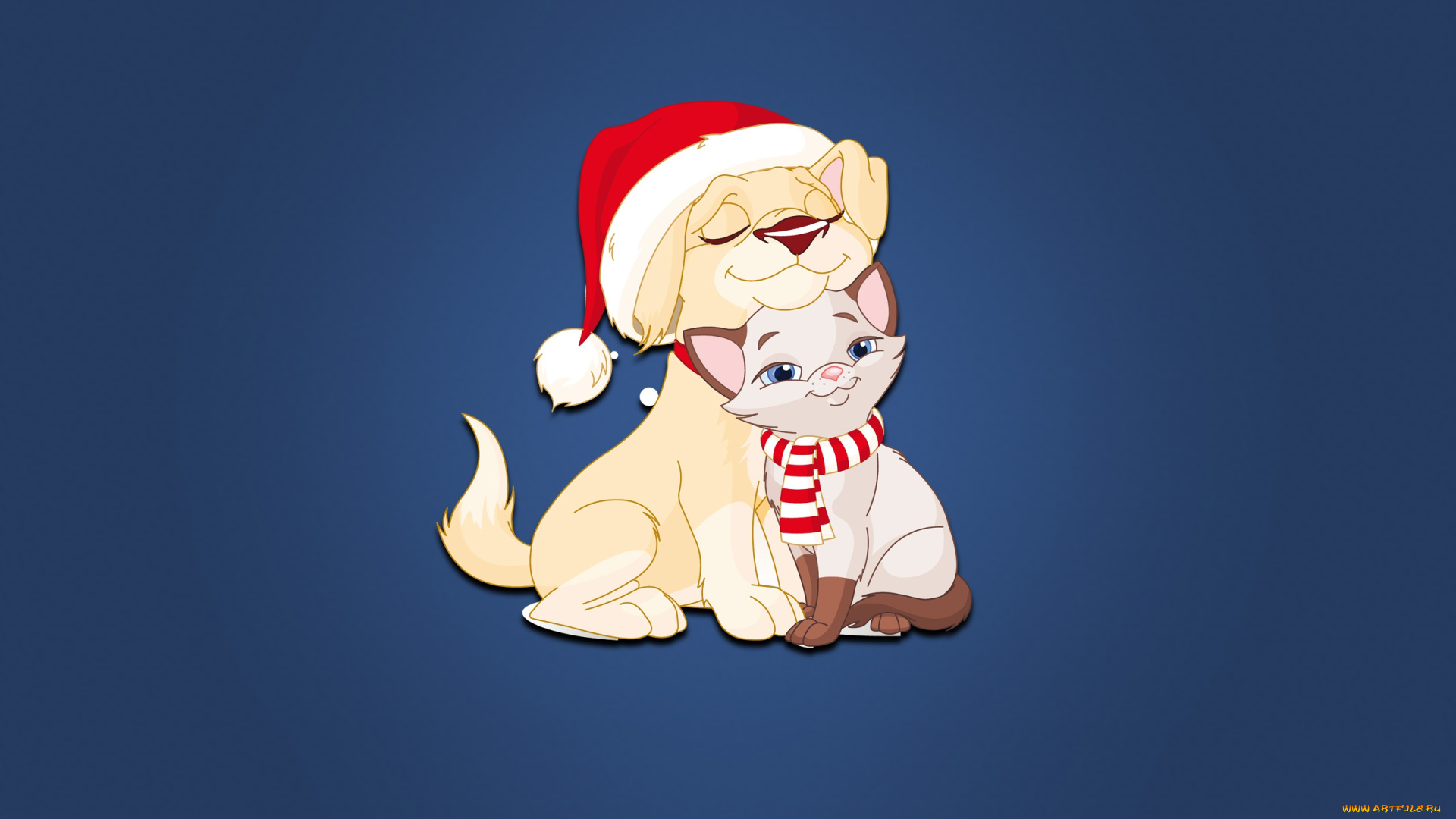 праздничные, векторная, графика, , новый, год, кошка, новый, год, минимализм, праздник, собака, настроение, фон