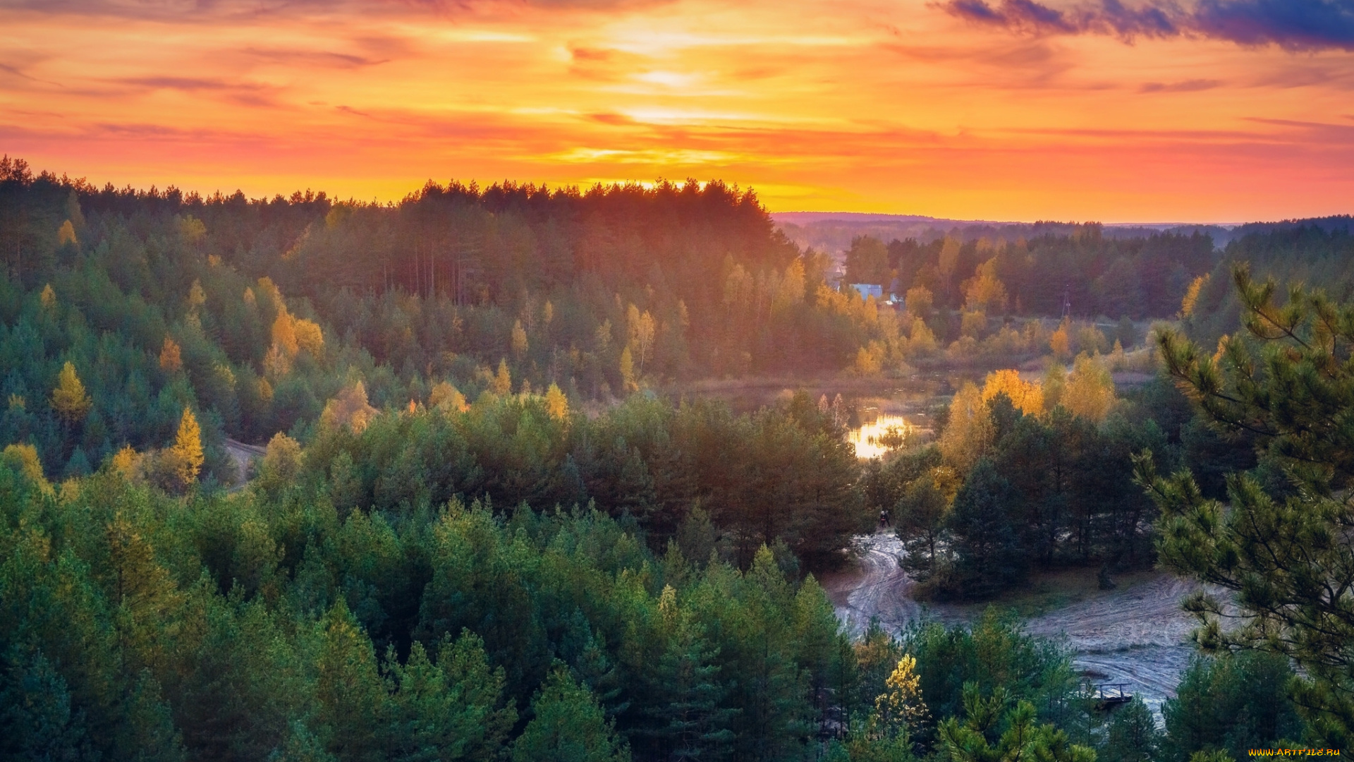 природа, восходы, закаты, простор