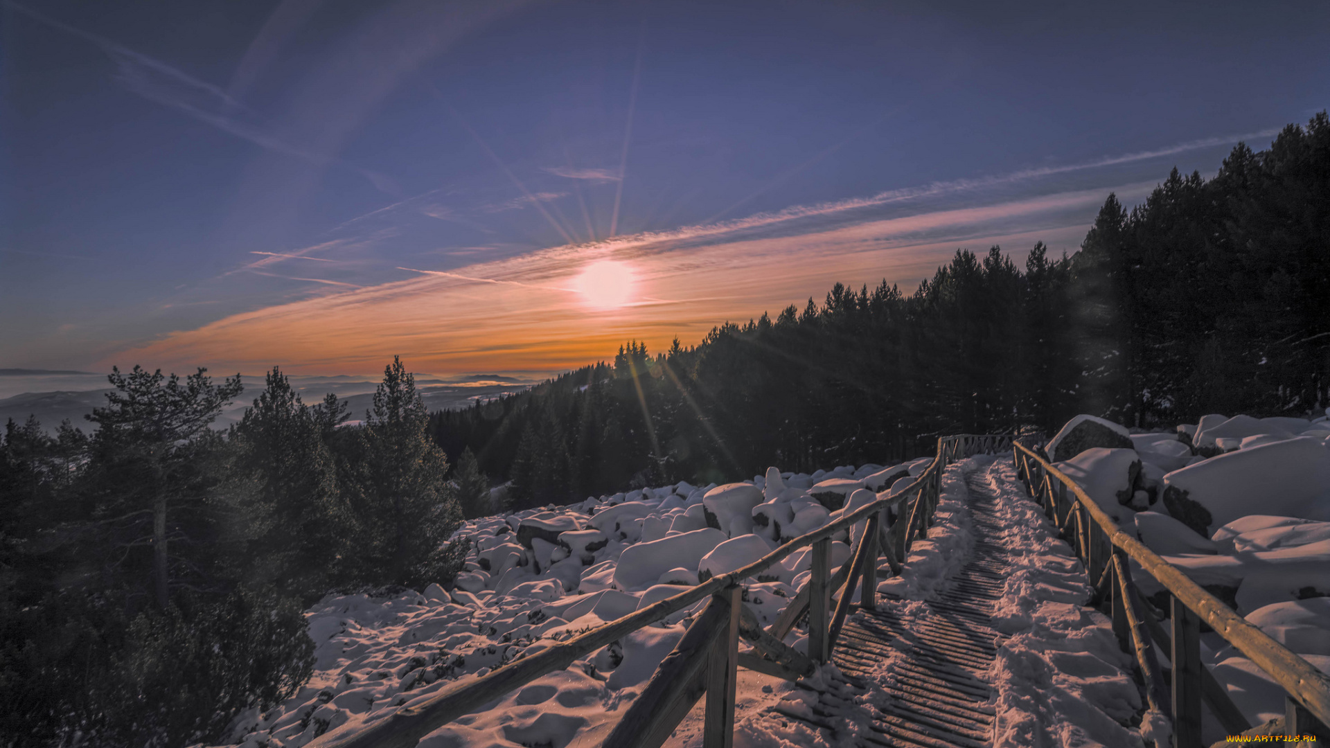 природа, зима, простор