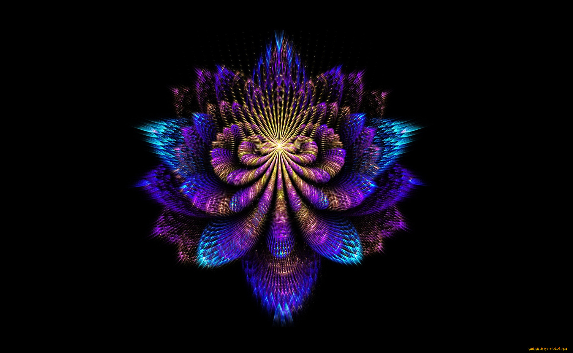 3д, графика, абстракция, , abstract, складки, цветок, фон, фрактал