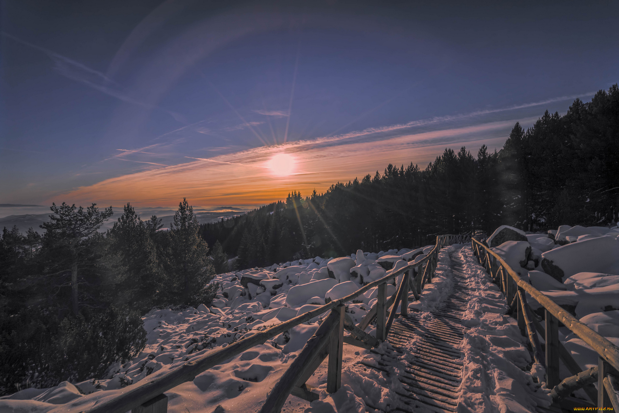 природа, зима, простор