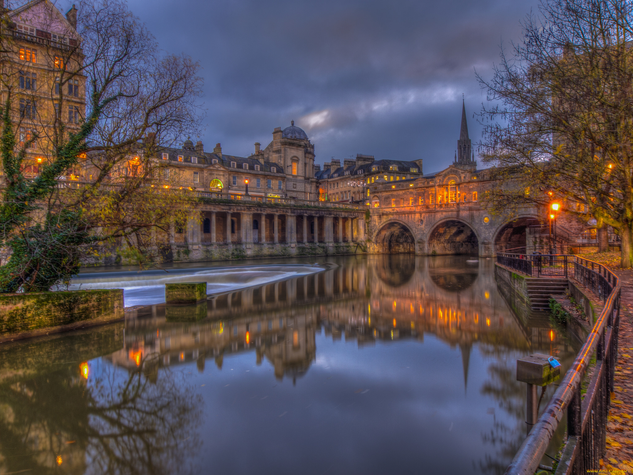 pulteney, bridge, города, -, мосты, простор