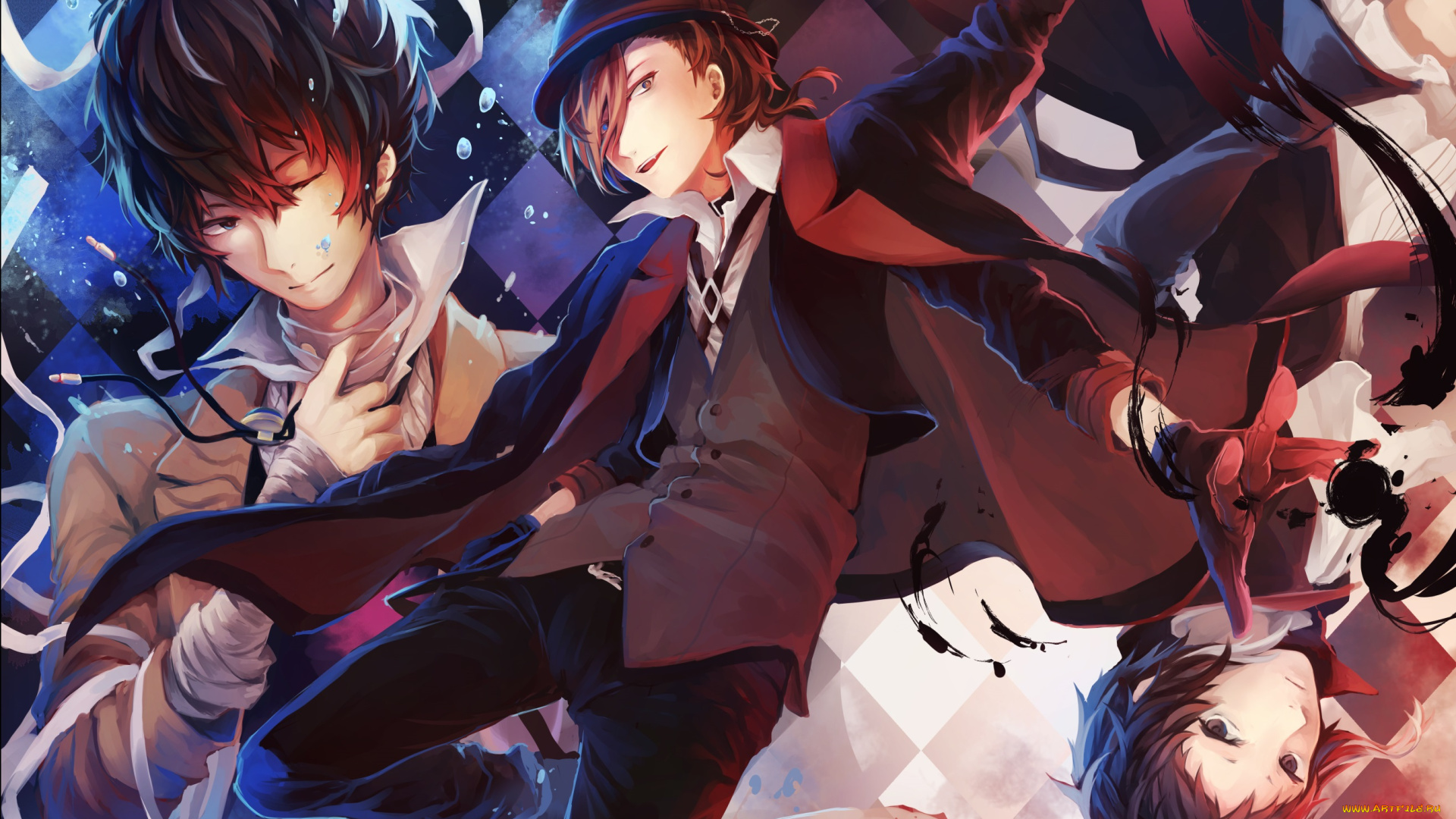 аниме, bungou, stray, dogs, бродячие, псы, литературные, гении