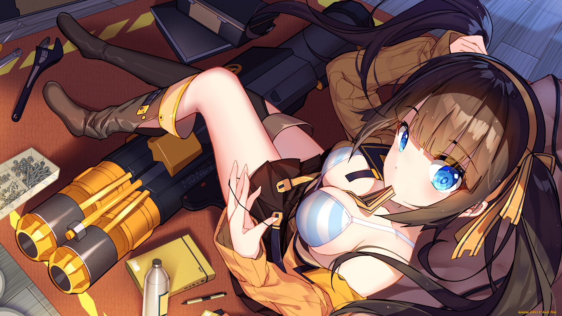 аниме, оружие, , техника, , технологии, zhanchang, shuangmawei, aqua, eyes, bisonbison