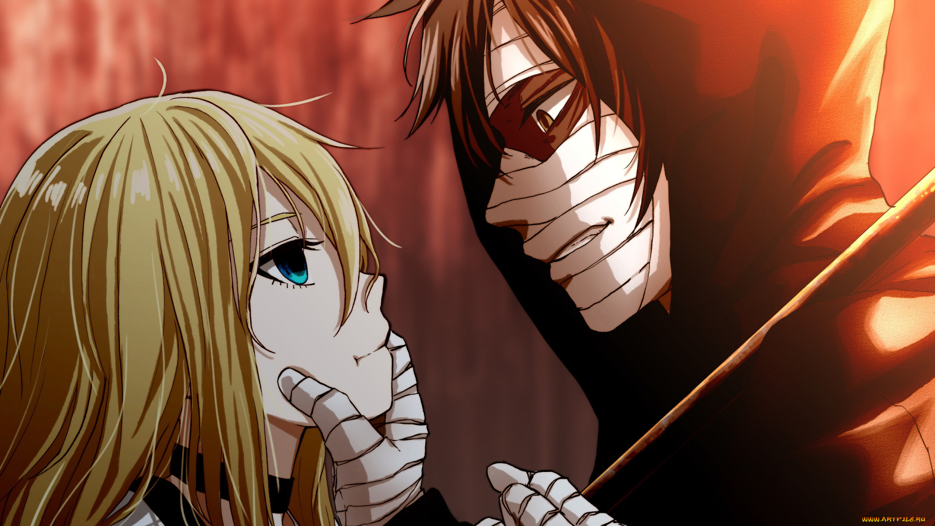 аниме, satsuriku, no, tenshi, ангел, кровопролития