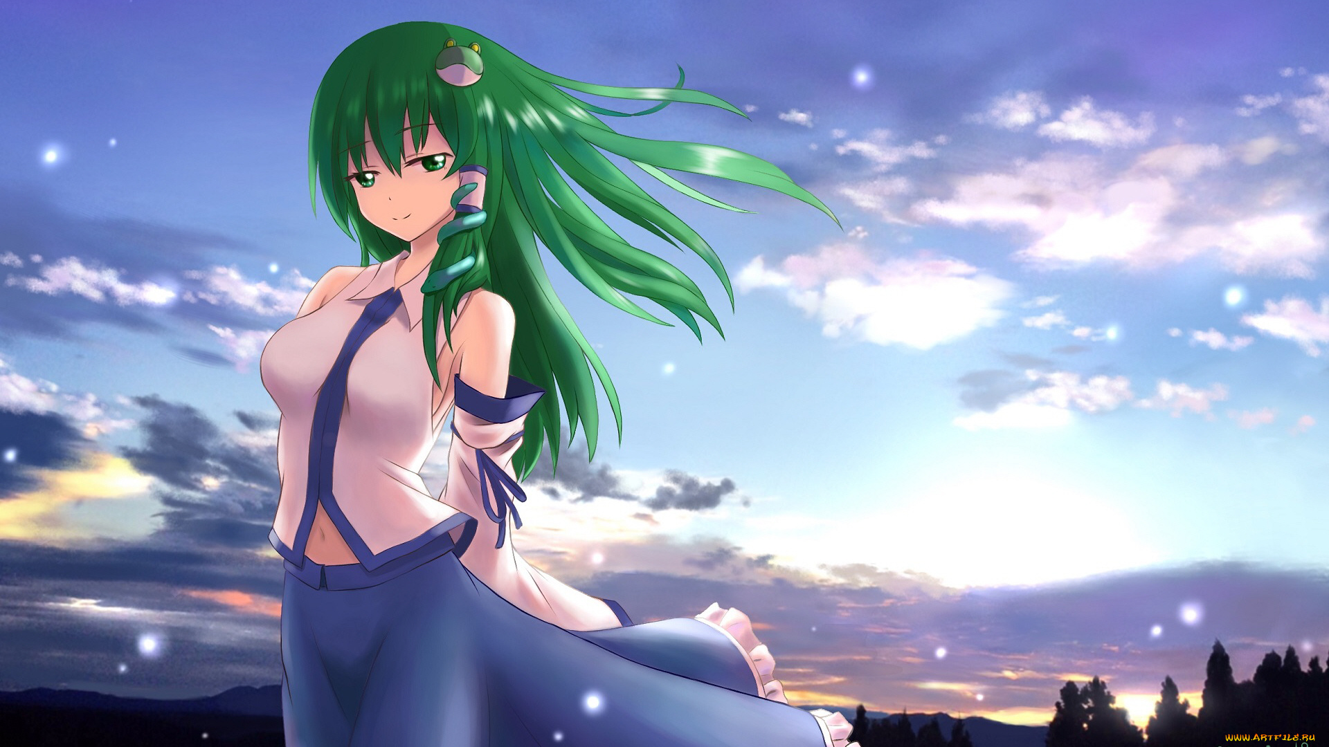 аниме, touhou, девушка