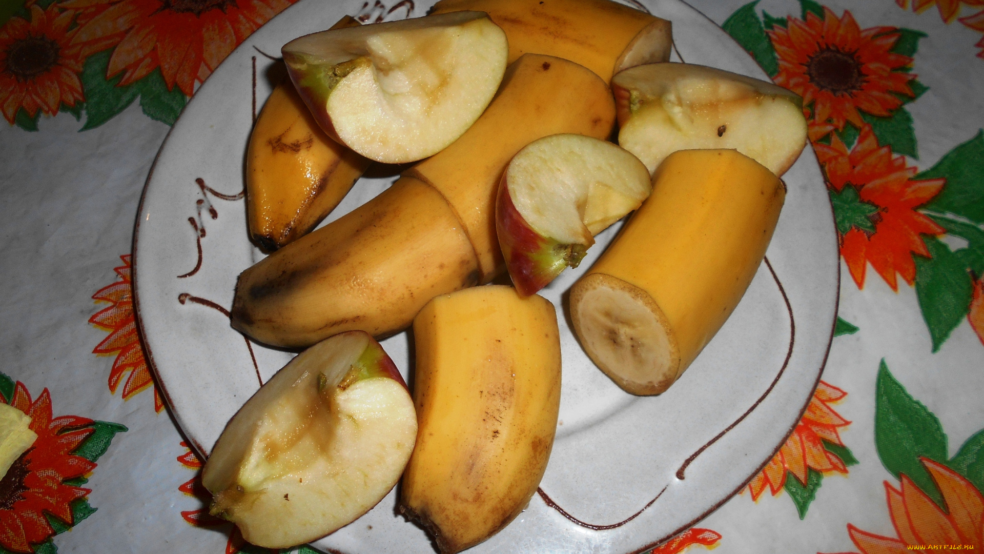 еда, бананы, яблоки