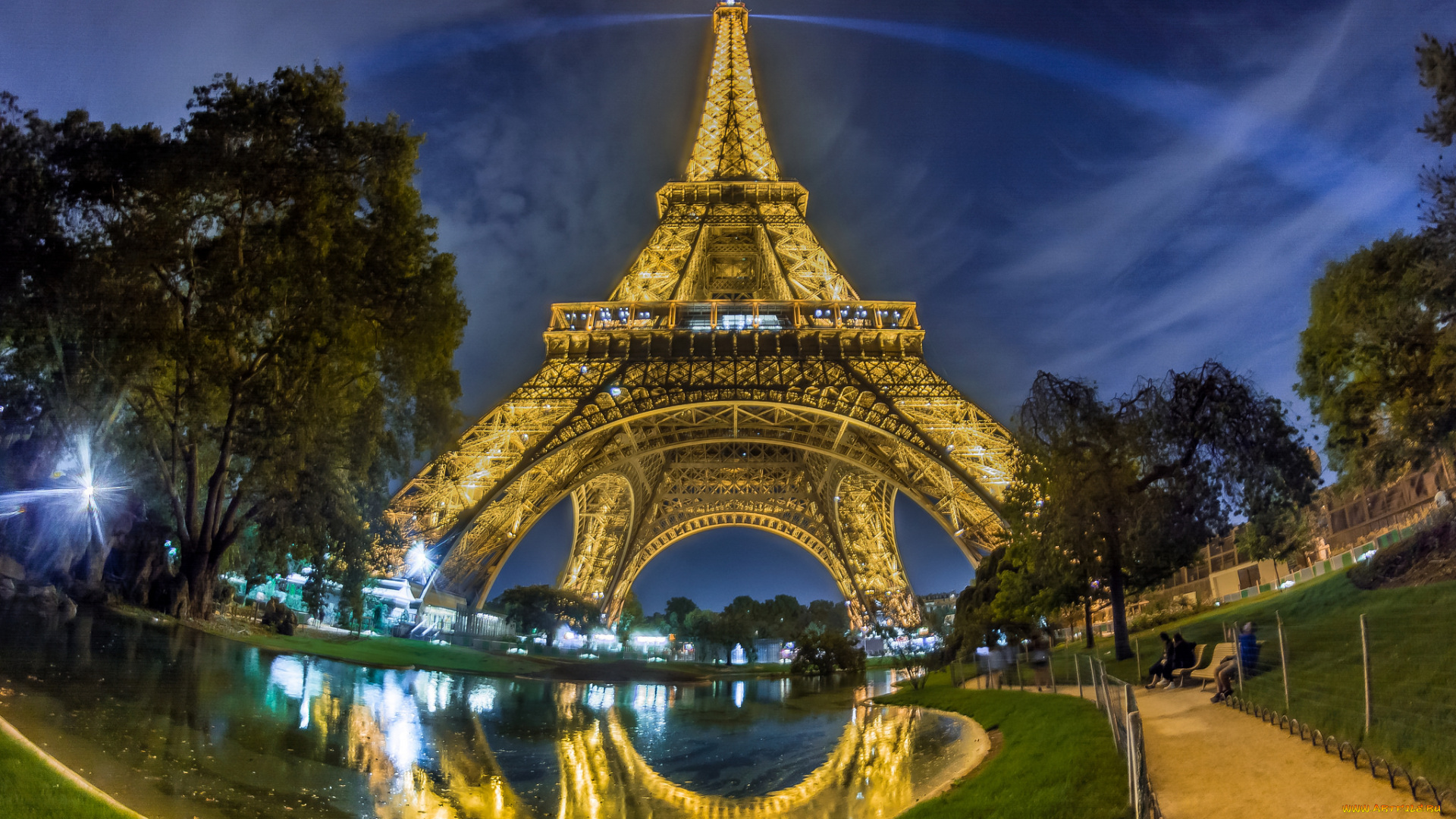 города, париж, , франция, простор