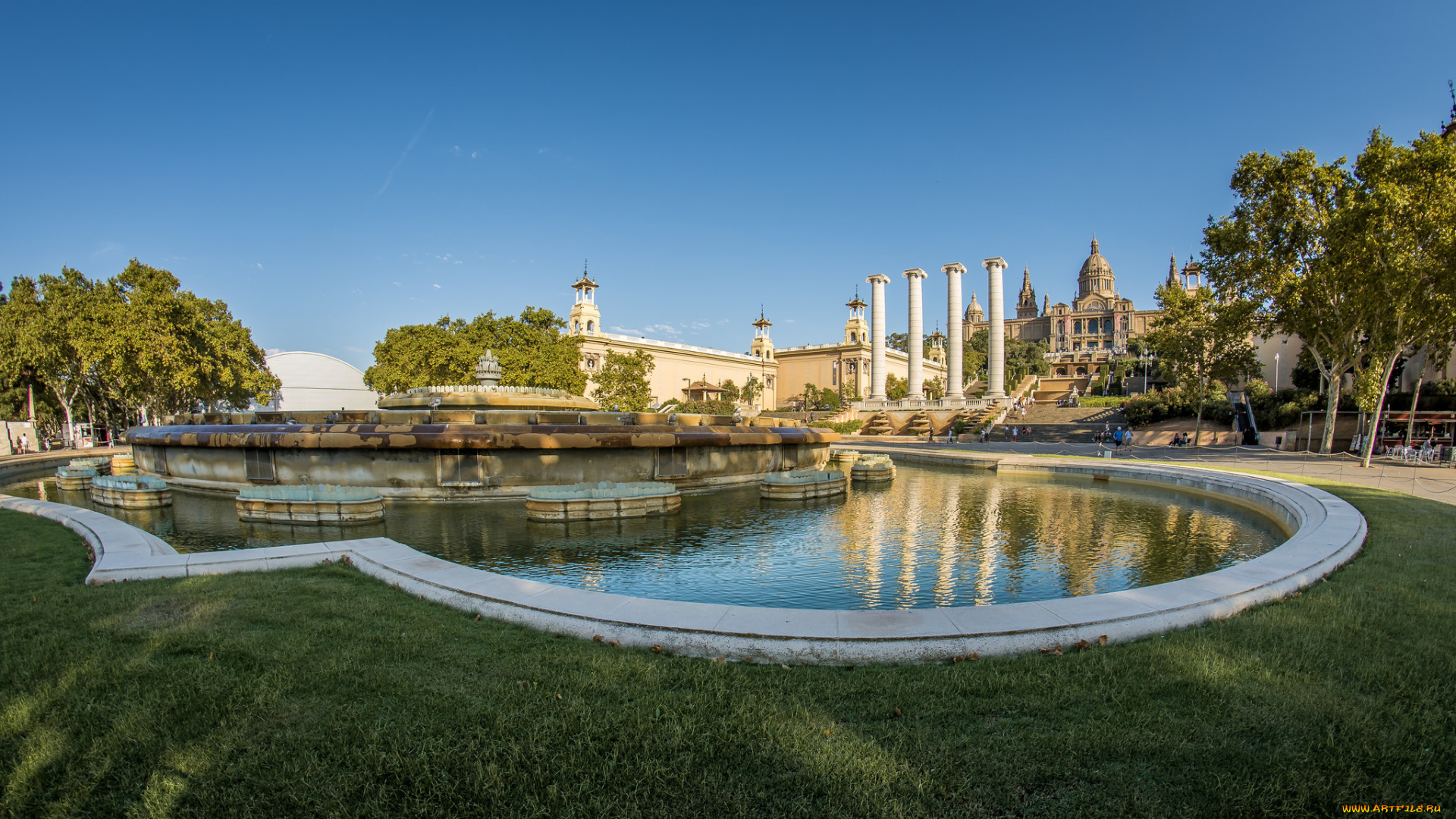 montju&, 239, города, барселона, , испания, простор