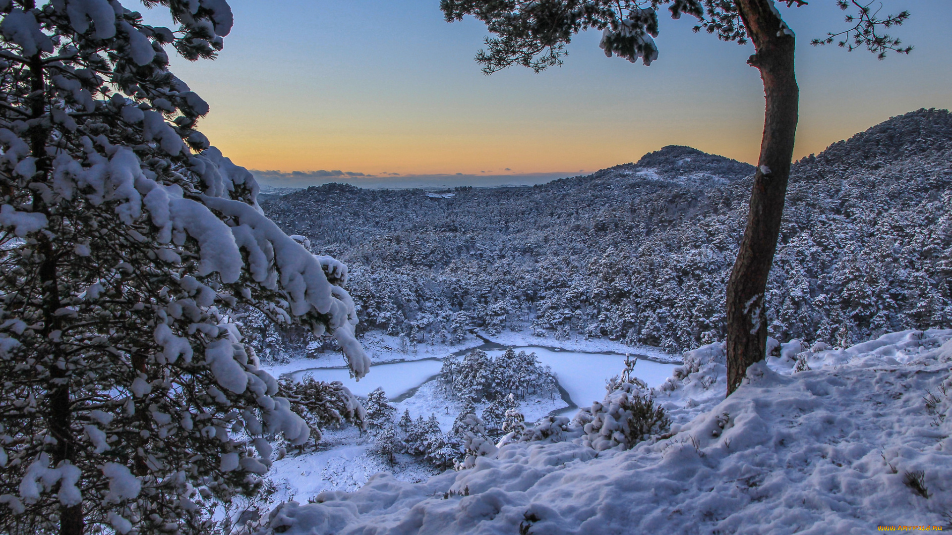 природа, зима, простор