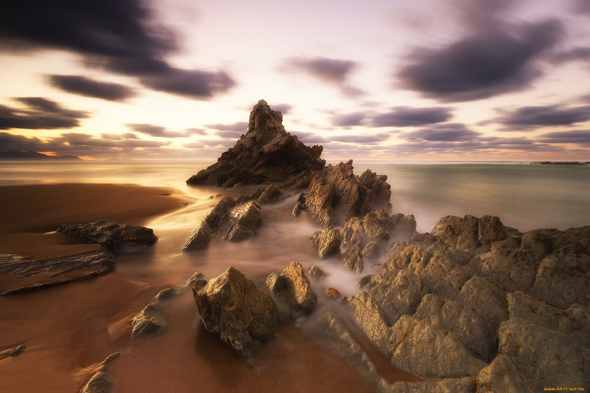 природа, побережье, простор