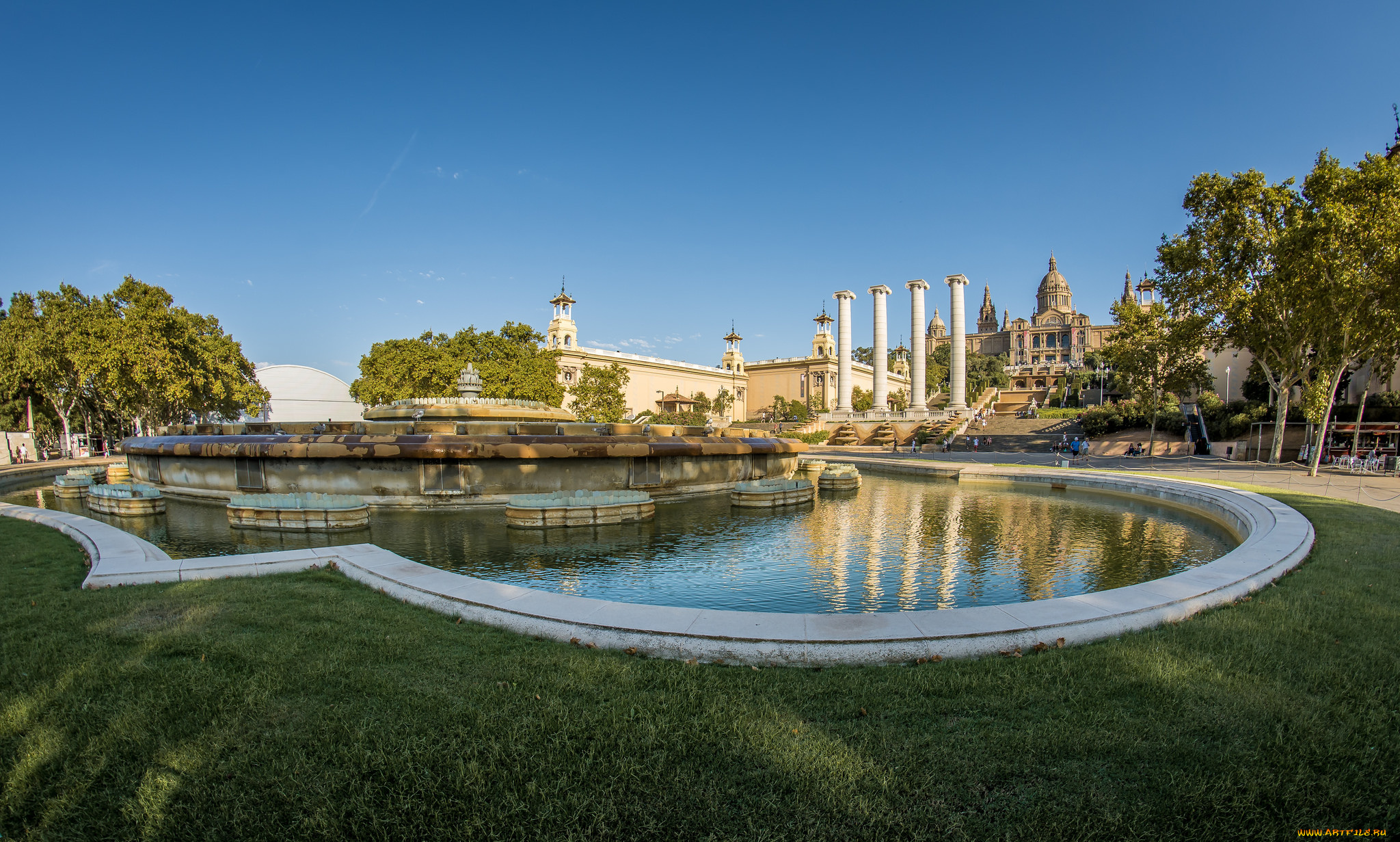 montju&, 239, города, барселона, , испания, простор