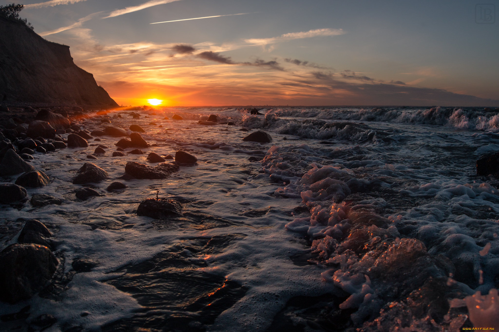 природа, побережье, простор