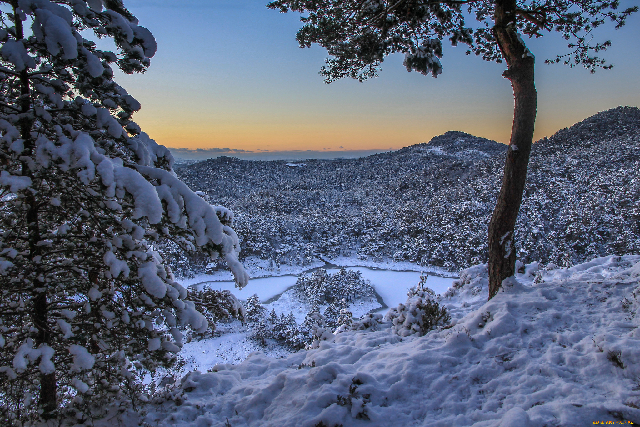 природа, зима, простор