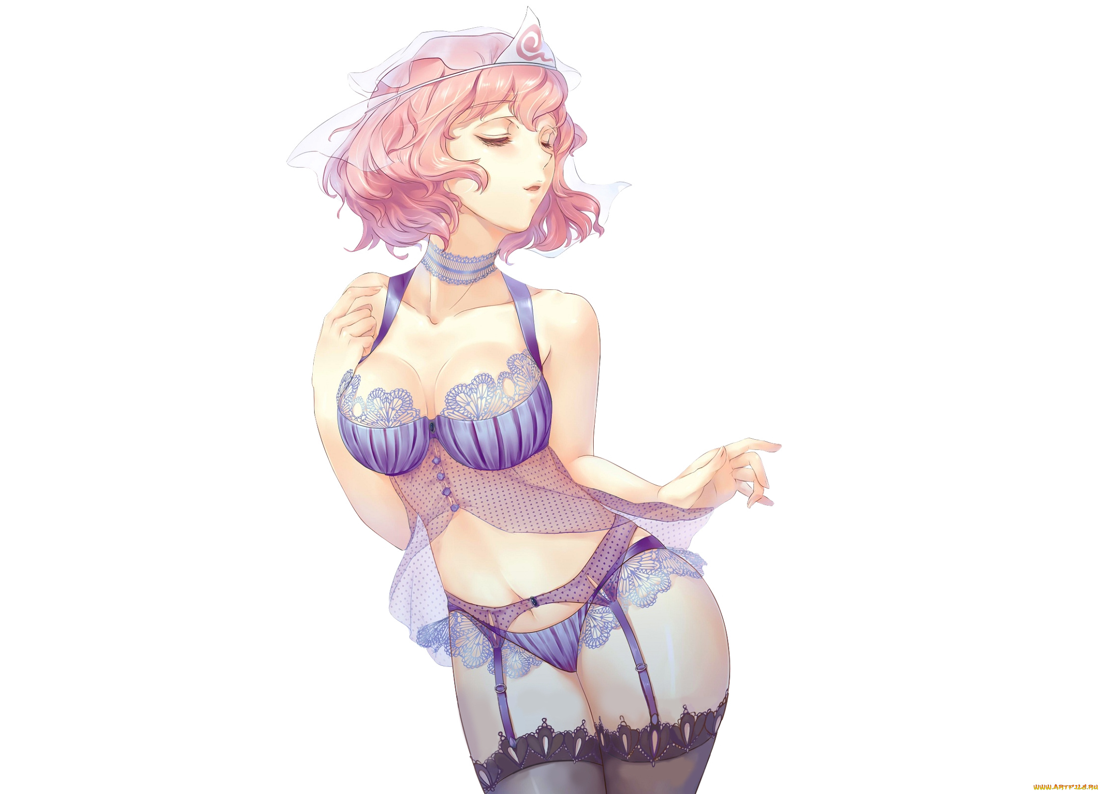 аниме, touhou, esha, saigyouji, yuyuko