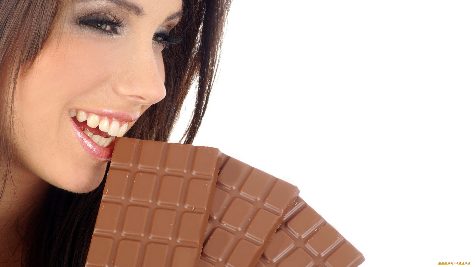 девушки, izabela, magier, шоколад, шатенка, лицо