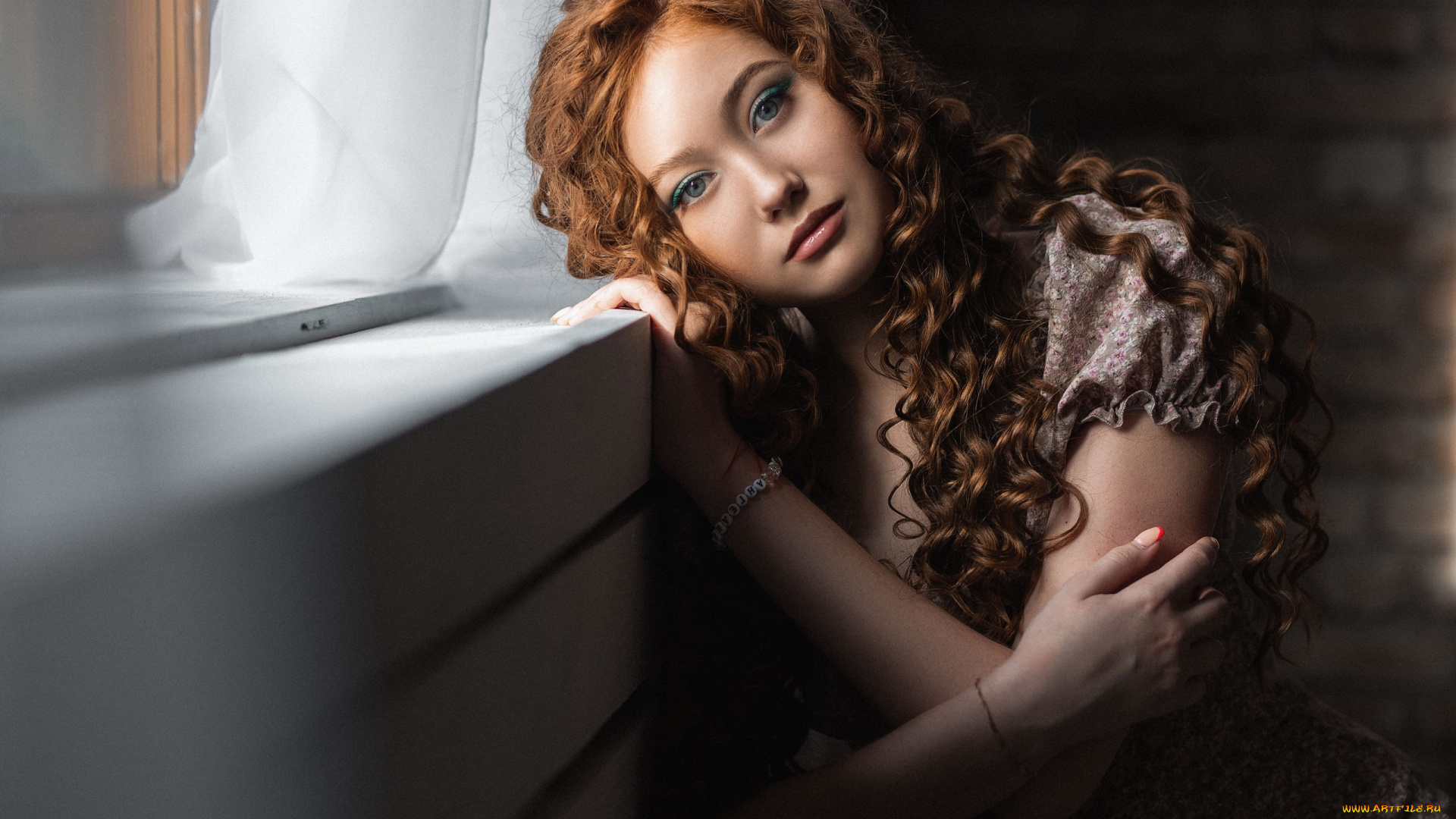 девушки, -, рыжеволосые, и, разноцветные, локоны, ангелина, тихонова