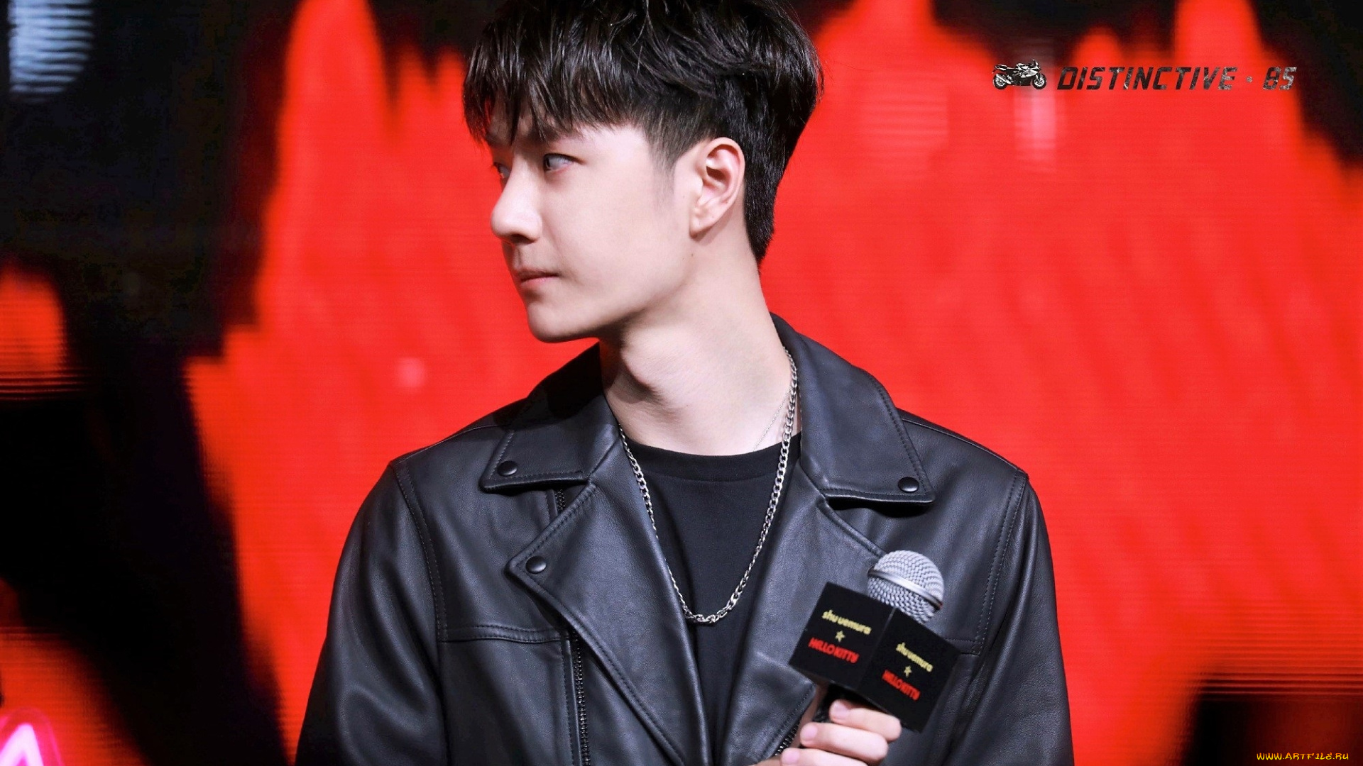 мужчины, wang, yi, bo, лицо, куртка, микрофон