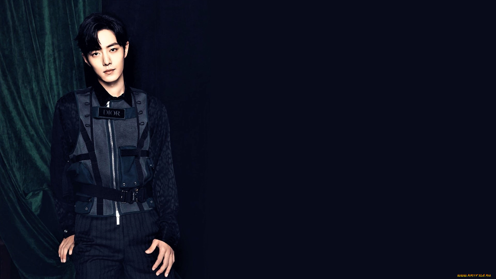 мужчины, xiao, zhan, актер, куртка, шторы