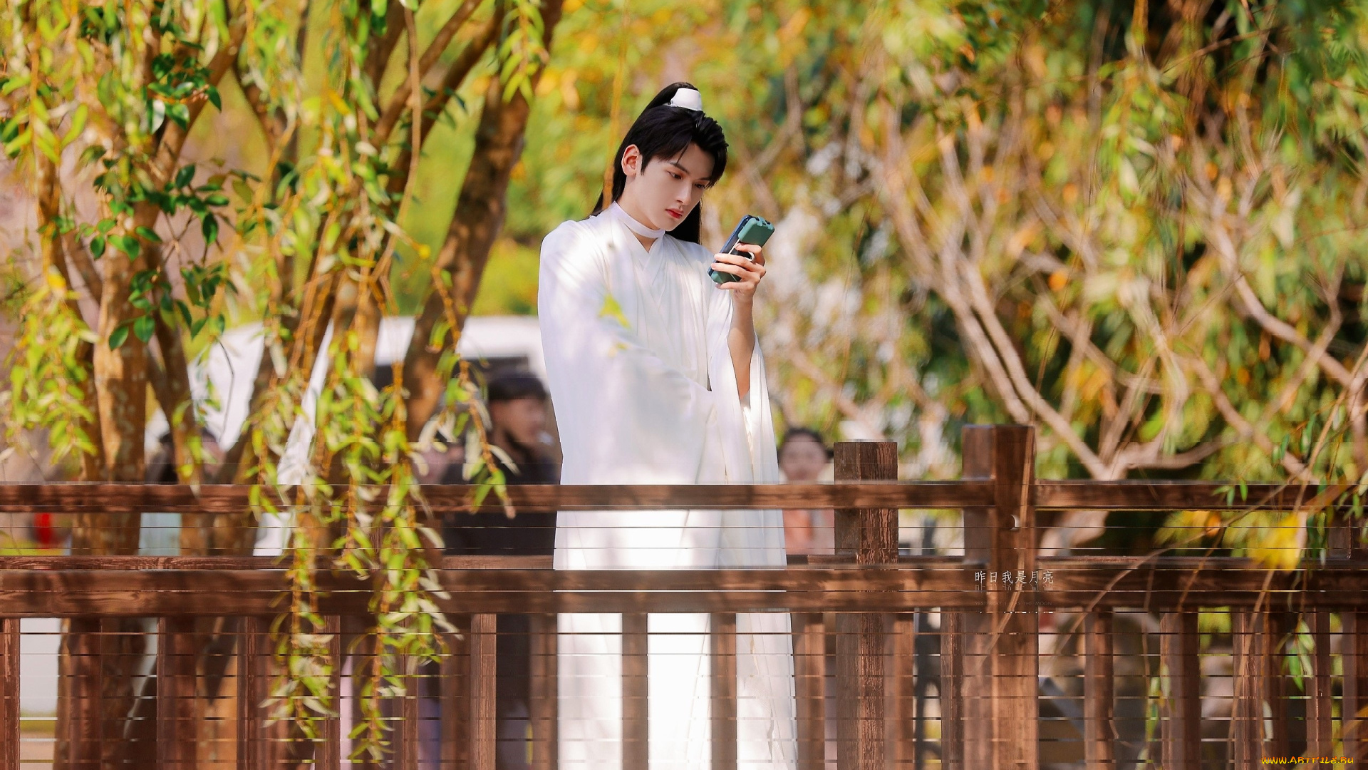 zhai, xiao, wen, мужчины, костюм, телефон, люди, мост