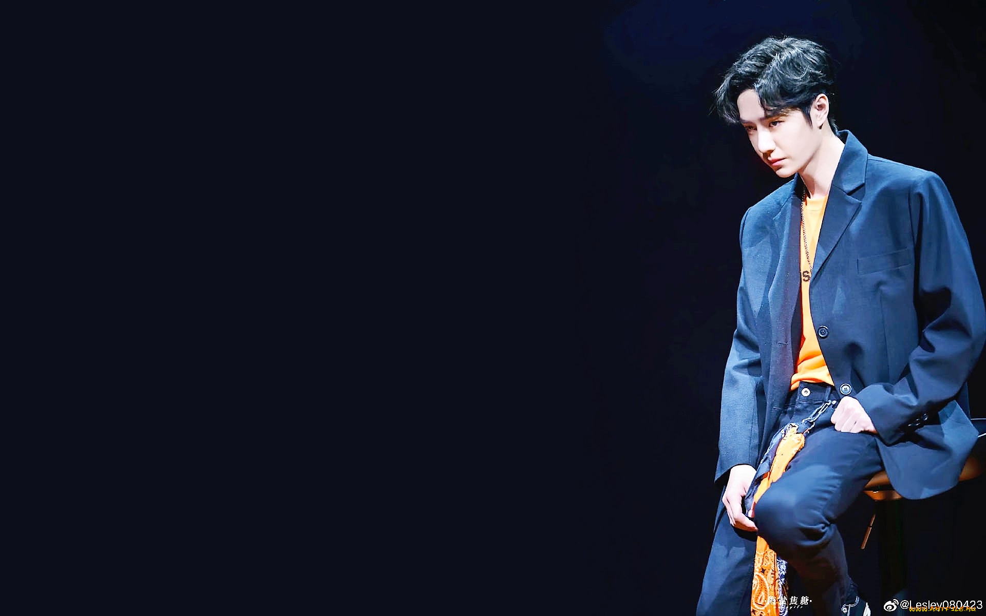 мужчины, wang, yi, bo, актер, костюм, стул