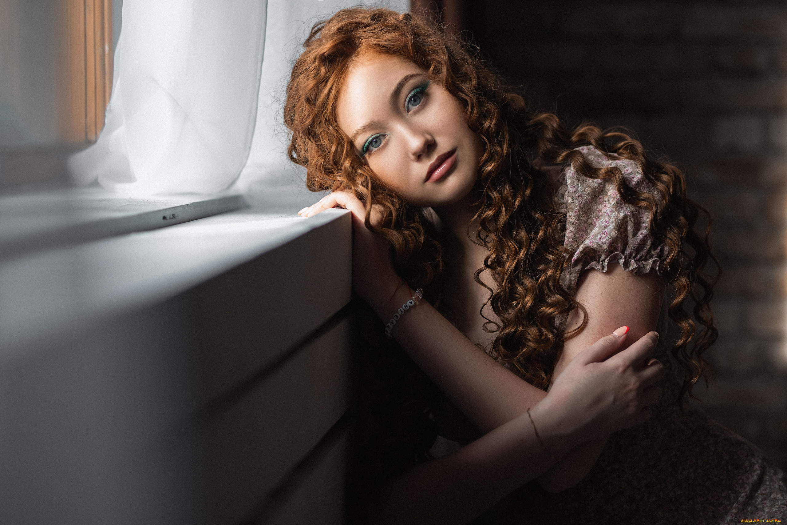 девушки, -, рыжеволосые, и, разноцветные, локоны, ангелина, тихонова