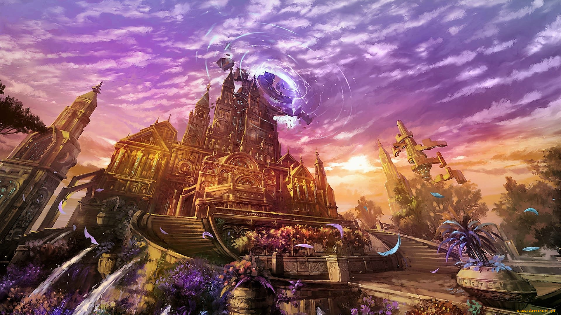 видео, игры, lineage, ii, , goddess, of, destruction, дворец, сад