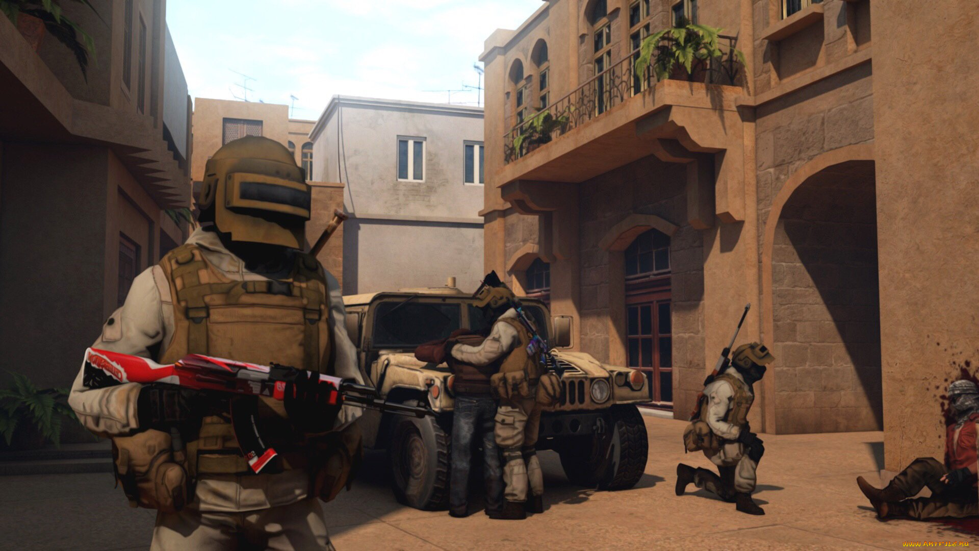 видео, игры, standoff, 2, город, спецназ, дома, броневик, труп