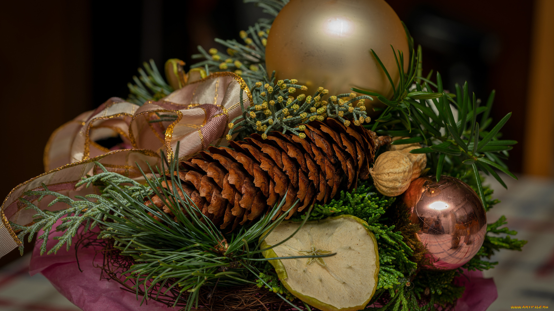 праздничные, украшения, ветка