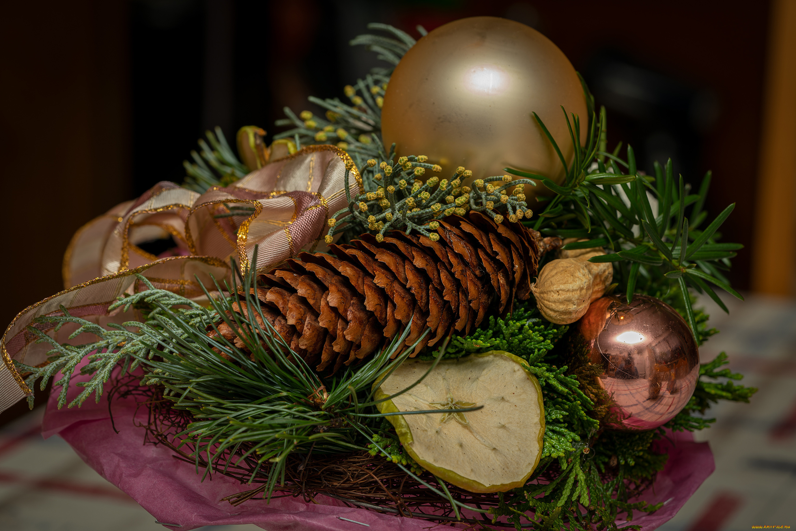 праздничные, украшения, ветка
