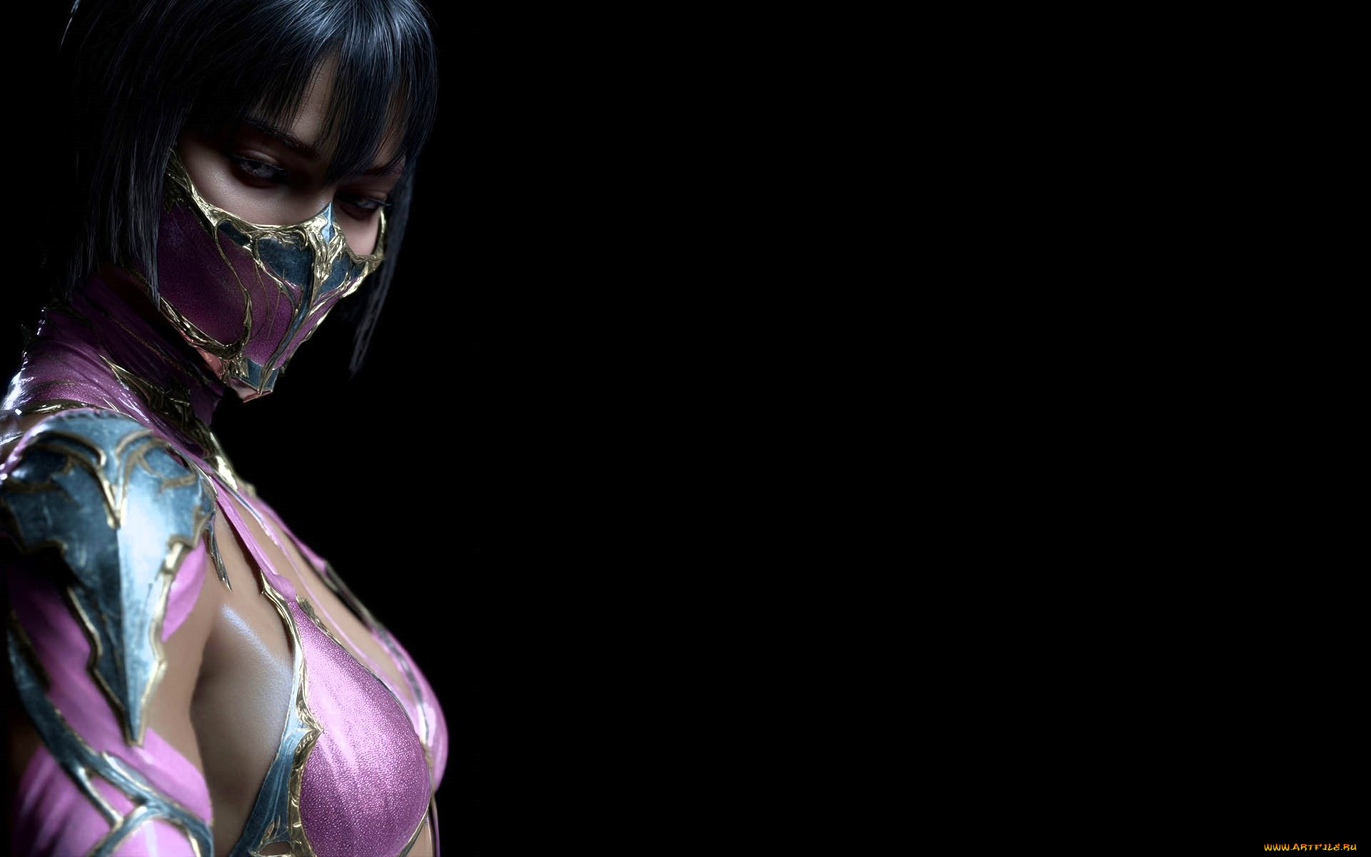 видео, игры, mortal, kombat, девушка, маска, наряд
