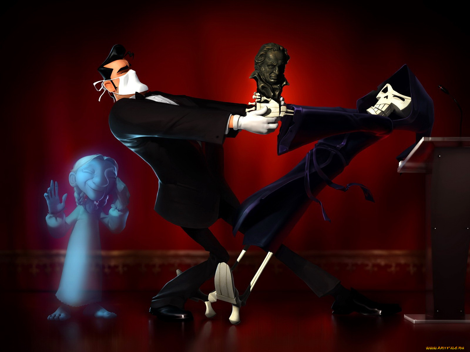 женщина, смерть, мультфильмы, the, lady, and, reaper, la, dama, muerte