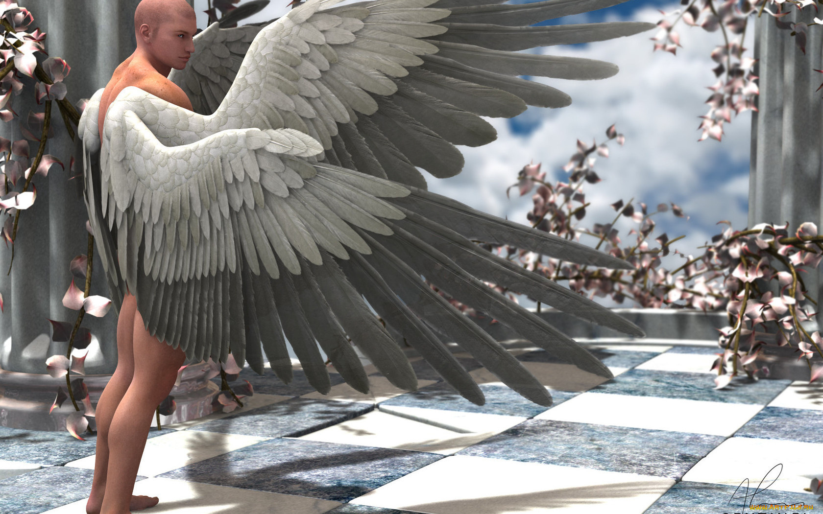 3д, графика, angel, ангел