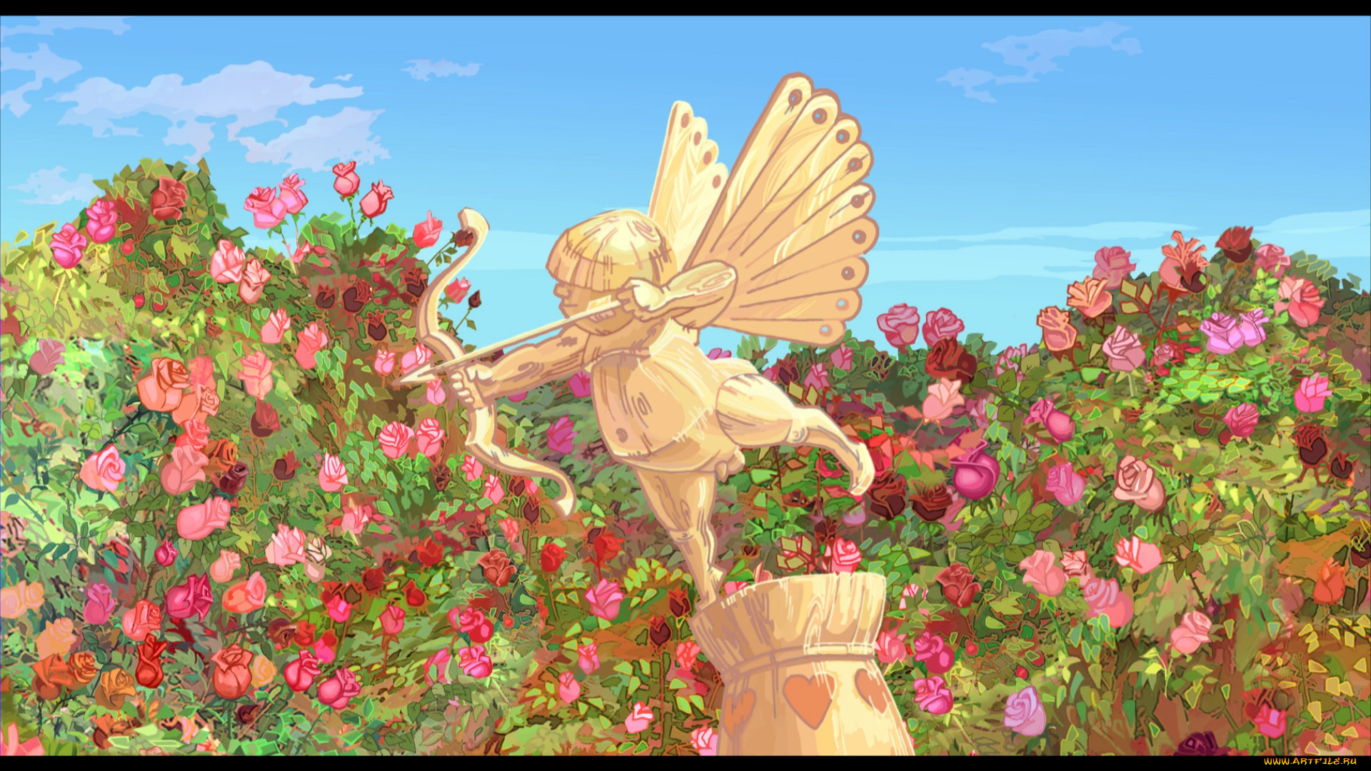 добрыня, никитич, змей, горыныч, мультфильмы, купидон, амур, скульптура