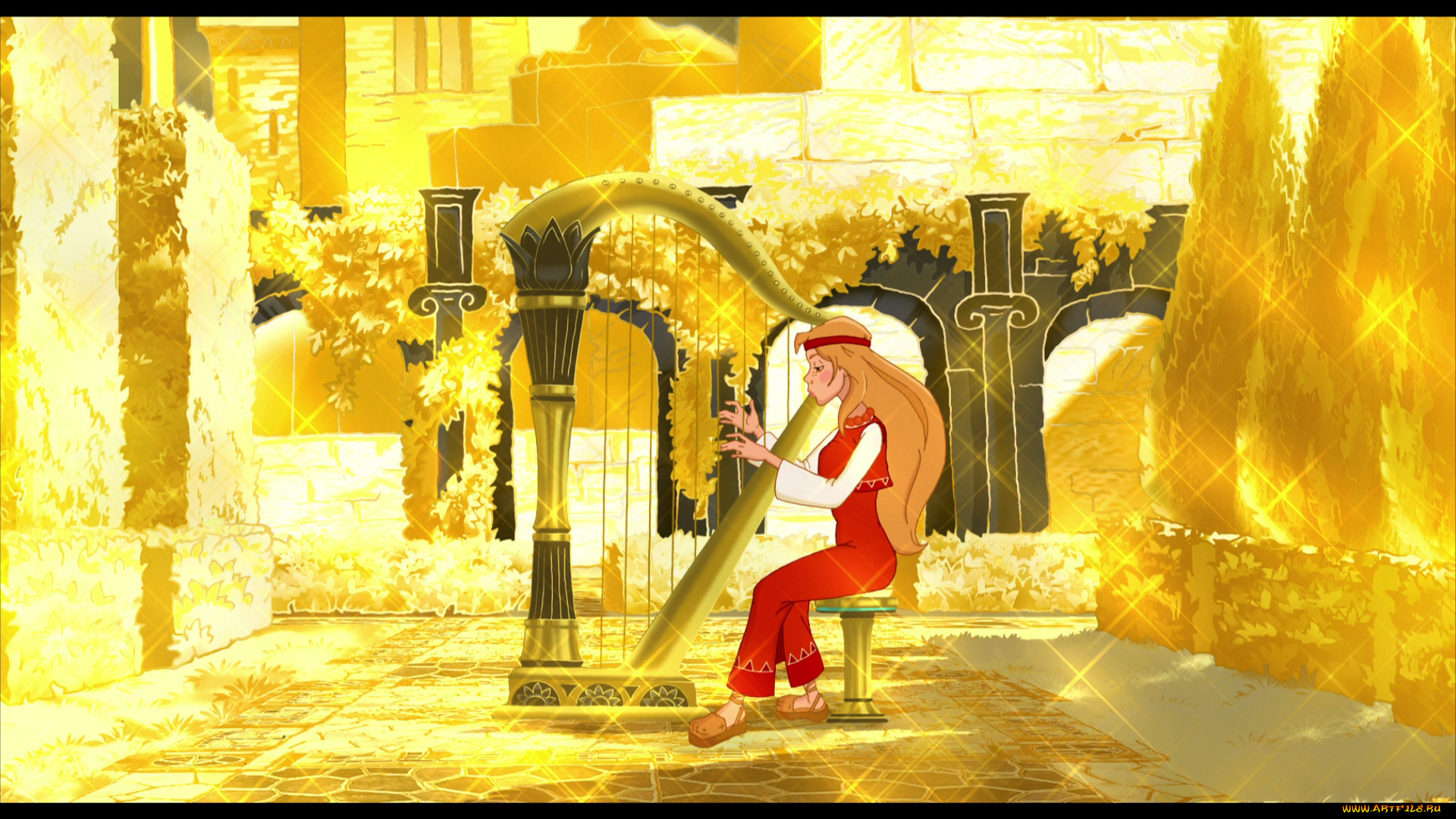 илья, муромец, соловей, разбойник, мультфильмы, арфа