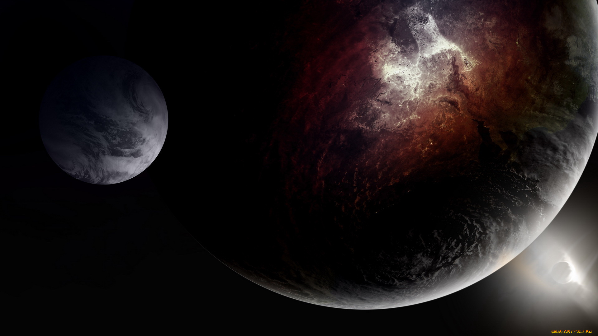 космос, арт, планеты