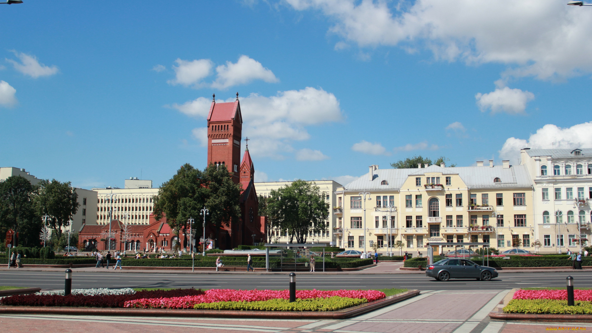 минск, автор, varvarra, города, беларусь, цветы, костел
