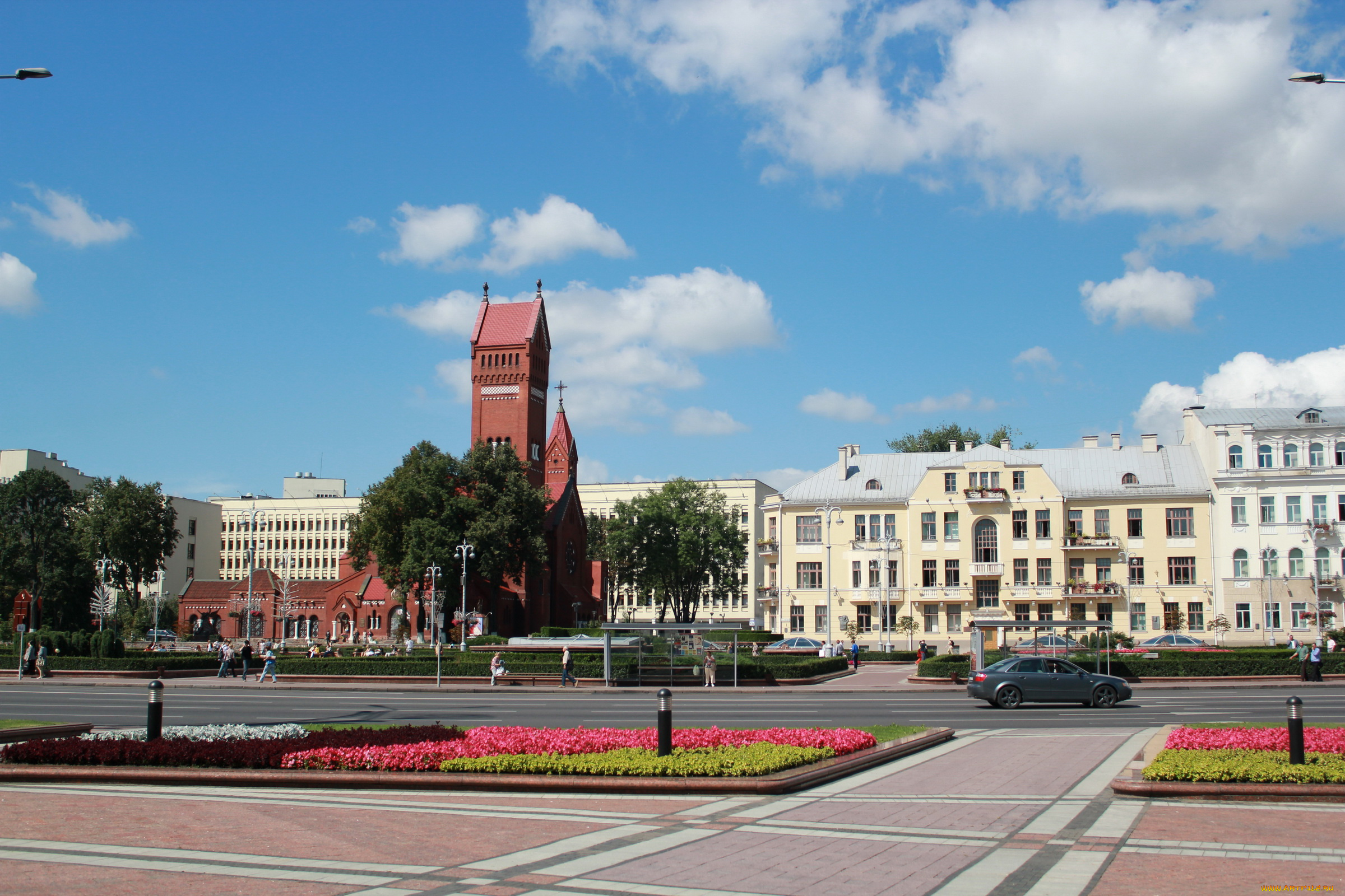 минск, автор, varvarra, города, беларусь, цветы, костел