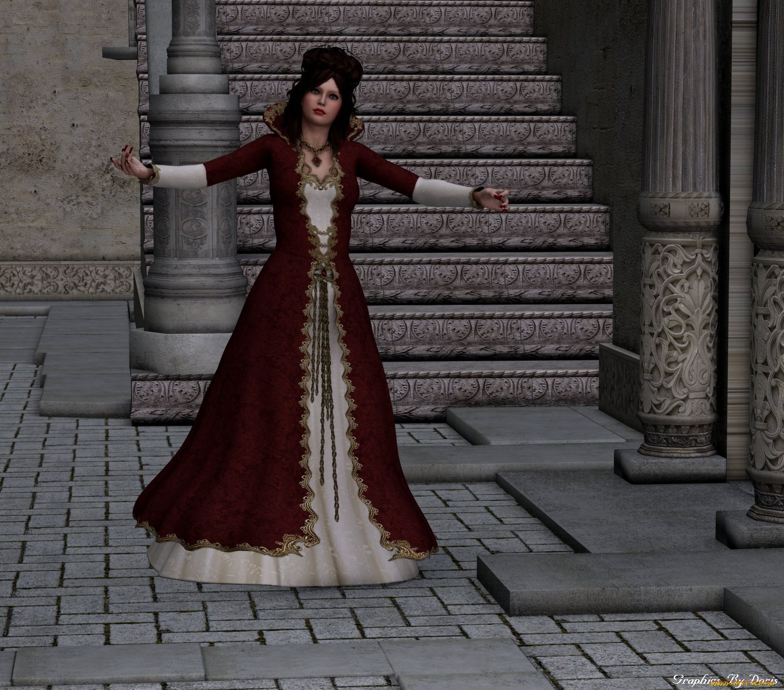 3д, графика, people, люди, девушка, сходы