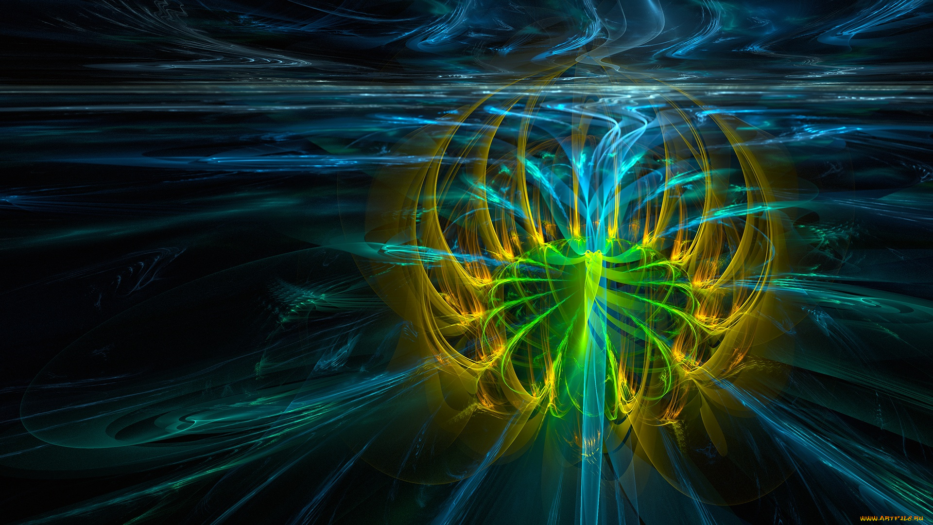 3д, графика, abstract, абстракции, линии, темный, изгибы, узор, цвета, фон