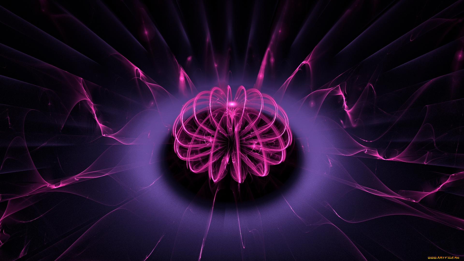 3д, графика, fractal, фракталы, фон, цвета, линии, темный, изгибы, узор